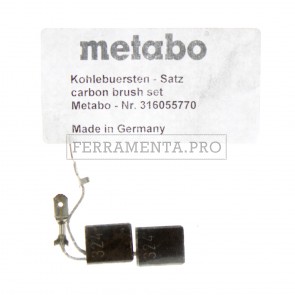 COPPIA CARBONCINI SPAZZOLE ORIGINALI METABO per WE WEP WEA WEVA 15 WEBA WEPBA 17