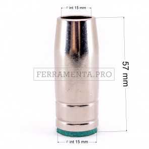 UGELLO GUIDA GAS CONICO CROMATO per TORCIA SALDATURA MIG BZ 25