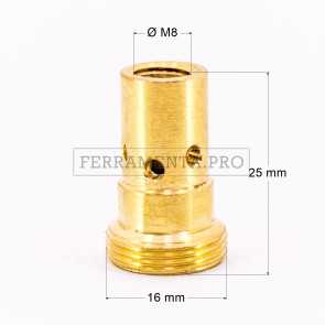 PORTA TUBETTO SUPPORTO M8 RICAMBIO per TORCIA SALDATURA MIG 501