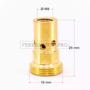 PORTA TUBETTO SUPPORTO M8 RICAMBIO per TORCIA SALDATURA MIG 501