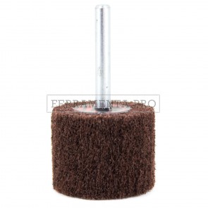 RUOTA LAMELLARE IN SCOTCH BRITE per SATINATURA CON GAMBO 6mm NON TESSUTO ABRASIVO