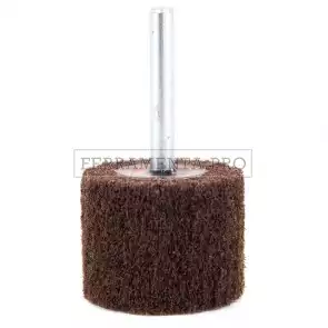 RUOTA LAMELLARE IN SCOTCH BRITE per SATINATURA CON GAMBO 6mm NON TESSUTO ABRASIVO