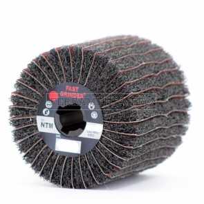 RULLO RUOTA ABRASIVA LAMELLARE MISTA per SATINATURA in NON TESSUTO + TELA 100x100mm