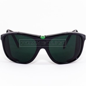 OCCHIALI PROTETTIVI da LAVORO LENTI INCOLORE in VETRO TEMPERATO VERDE DIN 5 ANTINFORTUNISTICA - SACIT SAFETY 317N