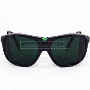 OCCHIALI PROTETTIVI da LAVORO LENTI INCOLORE in VETRO TEMPERATO VERDE DIN 5 ANTINFORTUNISTICA - SACIT SAFETY 317N