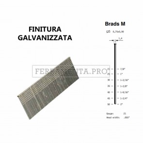CONFEZIONE MICRO GROPPINI OMER BRADS M TESTA 1,4 mm GALVANIZZATI L.da 12 a 50mm