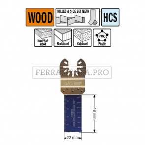 LAMA TAGLIO LEGNO PLASTICA 22 mm per CMT 11 MULTIFUNZIONE OSCILLANTE UNIVERSALE