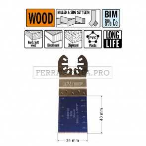 LAMA LONG LIFE TAGLIO LEGNO PLASTICA 34mm per CMT 11 MULTIFUNZIONE OSCILLANTE UNIVERSALE 