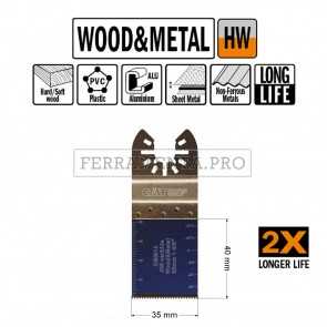 LAMA LONG LIFE TAGLIO LEGNO METALLO 35mm per CMT 11 MULTIFUNZIONE OSCILLANTE UNIVERSALE