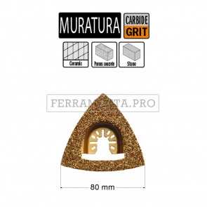 RASPA ABRASIVA METALLO DURO per CEMENTO 80mm per CMT 11 MULTIFUNZIONE OSCILLANTE