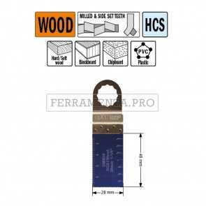 LAMA TAGLIO LEGNO PLASTICA 28mm CMT per MULTIFUNZIONE OSCILLANTE FEIN FESTOOL 