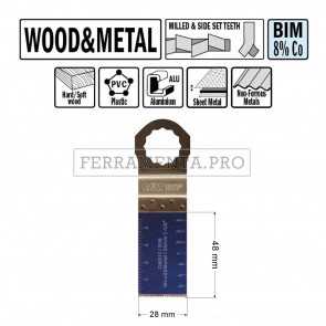 LAMA TAGLIO LEGNO METALLO 28mm CMT per MULTIFUNZIONE OSCILLANTE FEIN FESTOOL