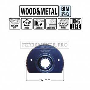 LAMA TAGLIO LEGNO METALLO 87mm CMT OMS17 per MULTIFUNZIONE FEIN FESTOOL OSCILLANTE