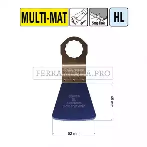 RASCHIETTO FLESSIBILE PULIZIA RESIDUI 52mm CMT per MULTIFUNZIONE FEIN FESTOOL OSCILLANTE