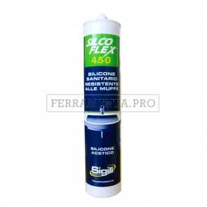 SILICONE SIGILLANTE ACETICO Sigill Silcoflex 450 280ml ADESIVO RESISTENTE MUFFA