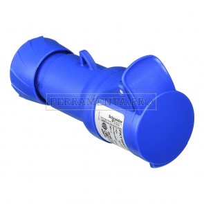 PRESA MOBILE INDUSTRIALE BLU 2P+T 16A 220V SCHNEIDER ELECTRIC a CABLAGGIO RAPIDO