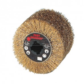 RULLO RUOTA IN FILO D'ACCIAIO ABRASIVO per SVERNICIATURA SVERNICIARE RUGGINE METALLI RUSTICATURA LEGNO SATINATRICE