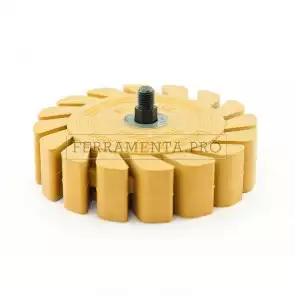 DISCO RULLO in GOMMA RIMOZIONE PULIZIA ADESIVI NASTRO CARROZZERIA VETRO METALLO