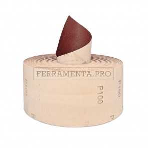 ROTOLO CARTA VETRATA ABRASIVA VELCRATO al CORINDONE 115mm x 25mt per LEGNO PLASTICA METALLO