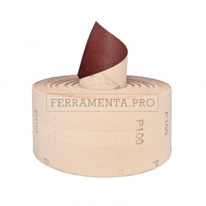 ROTOLO CARTA VETRATA ABRASIVA VELCRATO al CORINDONE 115mm x 25mt per LEGNO PLASTICA METALLO