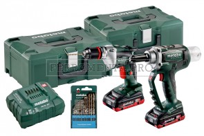 Metabo Set NP 18 LTX BL 5.0 + BE 18 LTX 6 Macchine a batteria nel kit in MetaLoc