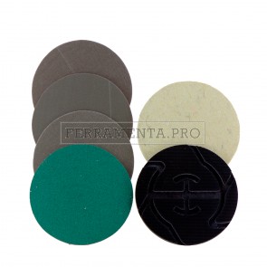 KIT SISTEMA VELCRATO per LUCIDATURA A SPECCHIO PROFESSIONALE 115mm