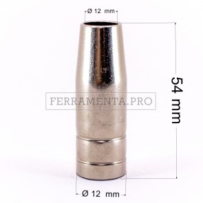 UGELLO GUIDA GAS CONICO CROMATO per TORCIA SALDATURA MIG BZ 15 