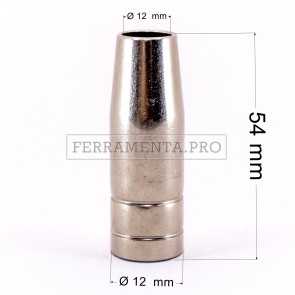 UGELLO GUIDA GAS CONICO CROMATO per TORCIA SALDATURA MIG BZ 15 