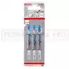 3 LAME SEGHETTO ALTERNATIVO BOSCH per TAGLIO METALLO LAMIERA 1 - 3 mm T118A