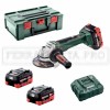 METABO SMERIGLIATRICE  WB 18 LTX BL 125 QUICK 3 BATTERIE 5,5 Ah LiHD con METABOX