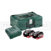 METABO SET DI BASE 2 BATTERIE LIHD 8 AH + CARICABATTERIE ASC ULTRA + METALOC