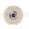 RUOTA DISCO in COTONE con GAMBO per LUCIDATURA ACCIAIO INOX METALLI OTTONE