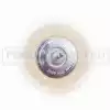 DISCO RUOTA in FELTRO con GAMBO LUCIDATURA A SPECCHIO ACCIAIO METALLI INOX