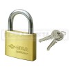 LUCCHETTO in OTTONE CISA con ARCO NORMALE ACCIAIO NICHELATO
