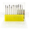 KIT 10 FRESE DIAMANTATE GAMBO 3mm PUNTE PROFESSIONALI per TRAPANO DREMEL FRESATRICE