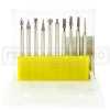 KIT 10 FRESE DIAMANTATE GAMBO 3mm PUNTE PROFESSIONALI per TRAPANO DREMEL FRESATRICE