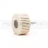 RUOTA LAMELLARE LAMELLE in FELTRO con GAMBO per LUCIDATURA A SPECCHIO ACCIAIO INOX OTTONE