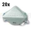 20 x MASCHERINA FACCIALE FILTRANTE MONOUSO FFP2 NR pieghevole senza valvola - Confezione da 20