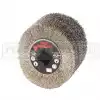 RULLO RUOTA IN FILO D'ACCIAIO INOX ABRASIVO per SVERNICIATURA SVERNICIARE RUGGINE METALLI RUSTICATURA LEGNO SATINATRICE