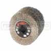 RULLO RUOTA IN FILO D'ACCIAIO INOX ABRASIVO per SVERNICIATURA SVERNICIARE RUGGINE METALLI RUSTICATURA LEGNO SATINATRICE