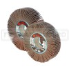 RUOTA ABRASIVA LAMELLARE per FLANGE SATINATRICE in TELA ABRASIVA SATINATURA FORO 54